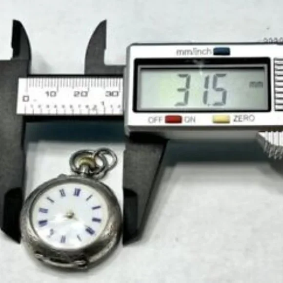 Antique Sterling Silver Open Face Fob/Pocket Watch - Picture 7 of 9